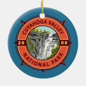 Nationaal park van het park van Cuyahoga Retro Com Keramisch Ornament (Achterkant)