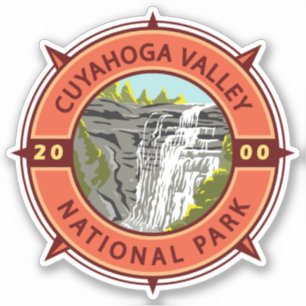 Nationaal park van het park van Cuyahoga Retro Com Sticker
