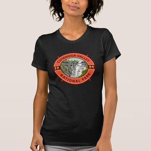 Nationaal park van het park van Cuyahoga Retro Com T-shirt (Voorkant)