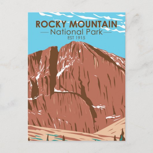 Nationaal park van het Rocky Mountain Colorado Lan Briefkaart (Voorkant)