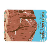 Nationaal park van het Rocky Mountain Colorado Lan Magneet (Horizontaal)