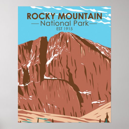 Nationaal park van het Rocky Mountain Colorado Lan Poster (Voorkant)