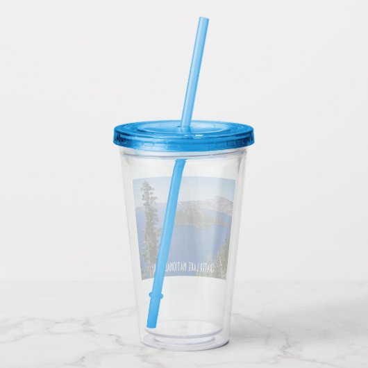 Nationaal park van het schilderachtig meer acryl drinkbeker (Achterkant)