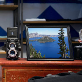 Nationaal park van het schilderachtig meer foto afdruk