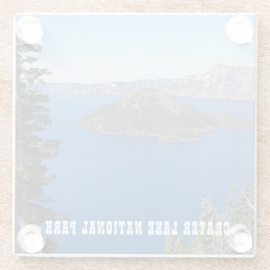 Nationaal park van het schilderachtig meer glazen onderzetter (Achterkant)