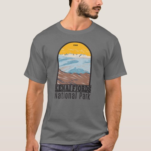 Nationaal park van Kenai Fjords Harding Icefield T-shirt (Voorkant)