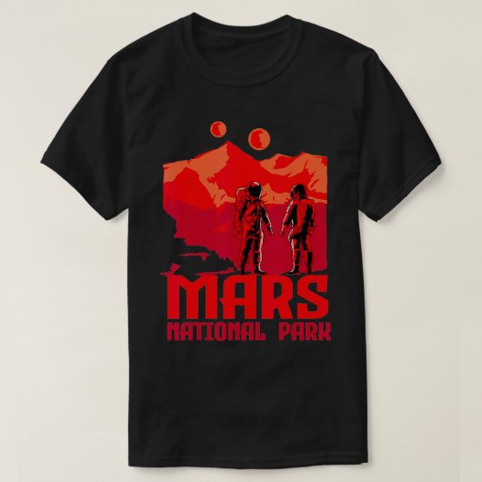 Nationaal park van Mars geïnspireerd door rood pla T-shirt (Design voorkant)