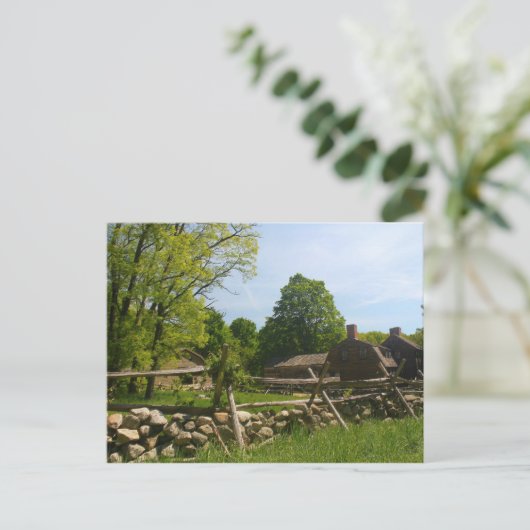 Nationaal park van Minuteman Historic Tavern Briefkaart (Staand voorkant)