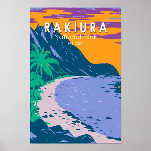 Nationaal park van Rakiura Nieuw-Zeeland Poster (Voorkant)