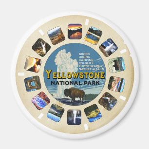 Nationaal park van Retro  Yellowstone Magnet