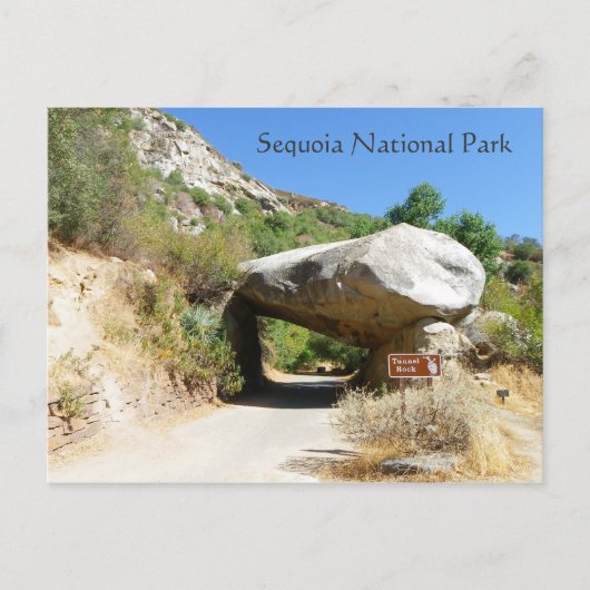 Nationaal park van Sequoia/Briefkaart van Tunnel R Briefkaart (Voorkant)