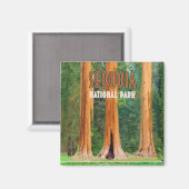 Nationaal park van Sequoia California  Magneet (Voorkant / Achterkant)