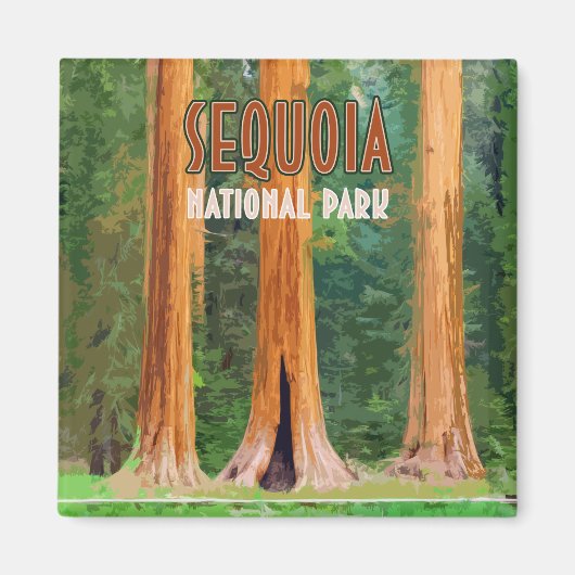 Nationaal park van Sequoia California  Magneet (Voorkant)