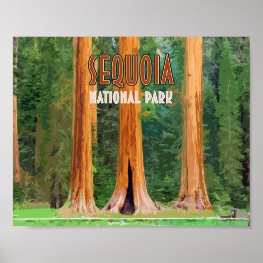 Nationaal park van Sequoia California Poster (Voorkant)