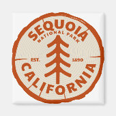Nationaal park van Sequoia California Tree Magneet (Voorkant)