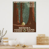 Nationaal park van Sequoia - WPA-Vintage Poster (Keuken)