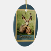 Nationaal park van Shenandoah Deer Vintage Keramisch Ornament (Rechts)