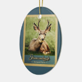 Nationaal park van Shenandoah Deer Vintage Keramisch Ornament (Links)