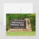 Nationaal park van Shenandoah Noordelijke Intrance Briefkaart (Voorkant / Achterkant)