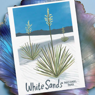 Nationaal park van witte zanden Nieuw Mexico Gypsu Briefkaart