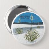 Nationaal park van witte zanden Nieuw Mexico Gypsu Ronde Button 4,0 Cm (Voorkant /achterkant)