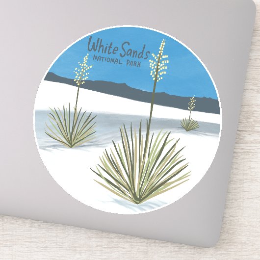 Nationaal park van witte zanden Nieuw Mexico Gypsu Sticker (Detail)