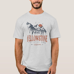 Nationaal park van Yellowstone Wolf Mountains  T T-shirt