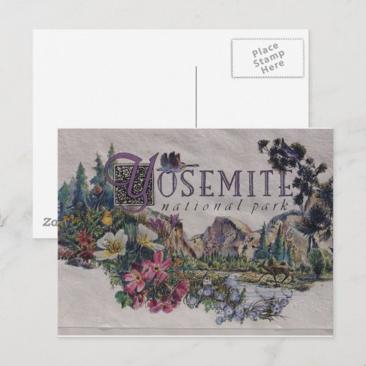 Nationaal park van Yosemite Wildlife Briefkaart (Voorkant / Achterkant)