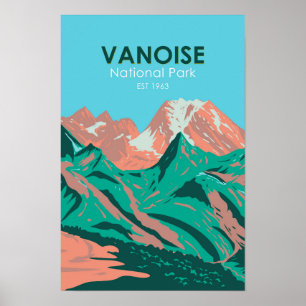 Nationaal park Vanoise Frankrijk Vintage Poster