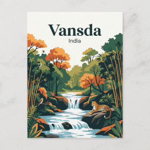 Nationaal park Vansda India Briefkaart