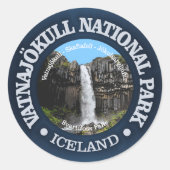 Nationaal park Vatnajokull Ronde Sticker (Voorkant)