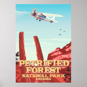 Nationaal park Versteend Woud, Arizona. Poster