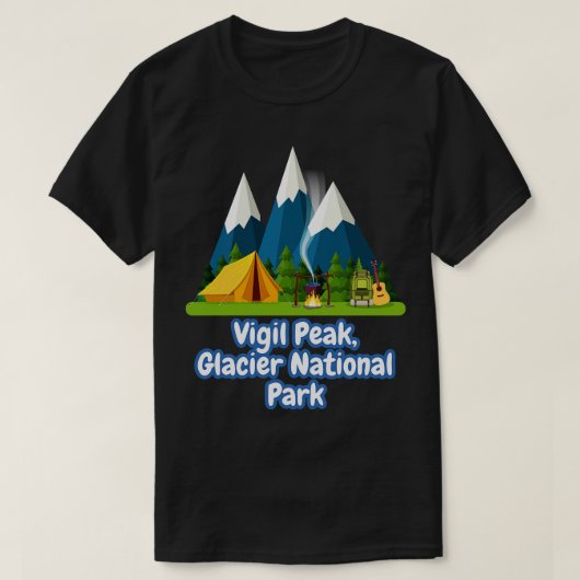 Nationaal park Vigil Peak Glacier T-shirt (Design voorkant)
