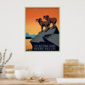 Nationaal Park Vintage Poster (Keuken)
