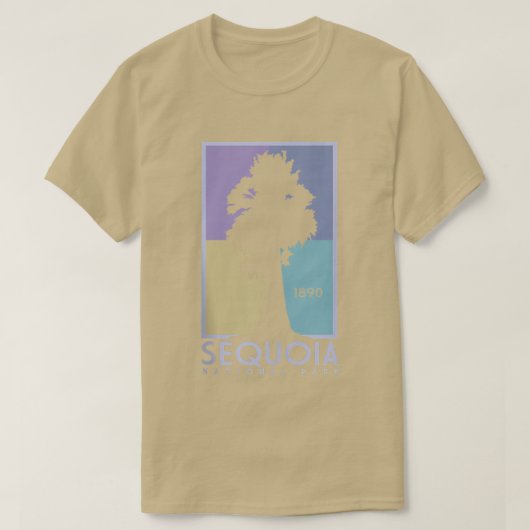 Nationaal Park Vintage Poster de Sequoia T-shirt (Design voorkant)