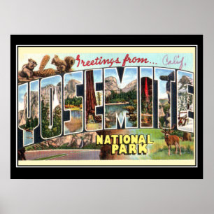 Nationaal park Vintage Poster Yosemite