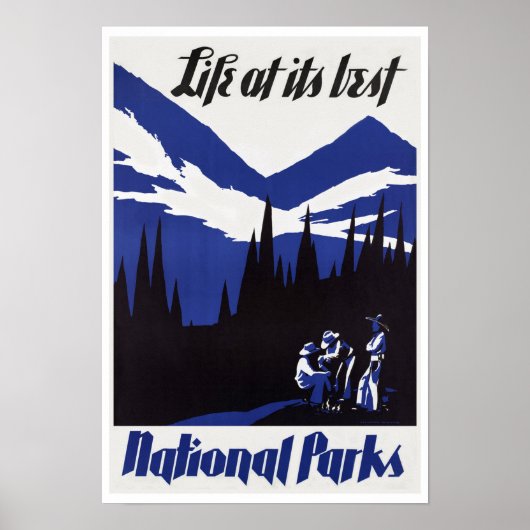 Nationaal park ~ Vintage Revel Poster (Voorkant)