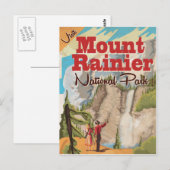 Nationaal park Vintage Travel Poster Briefkaart (Voorkant / Achterkant)