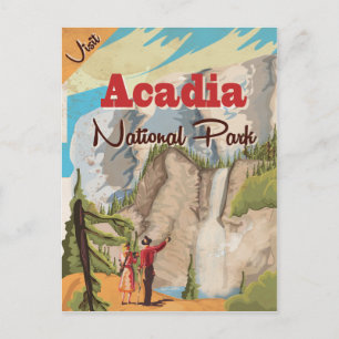 Nationaal park Vintage Travel Poster Briefkaart