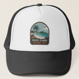 Nationaal Park Virgin Islands Tropisch Badge Trucker Pet