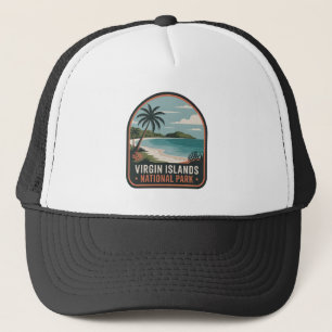 Nationaal Park Virgin Islands Tropisch Badge Trucker Pet