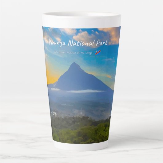 Nationaal park Virunga, DR Congo - Grote vulkaan Latte Mok (Voorkant)