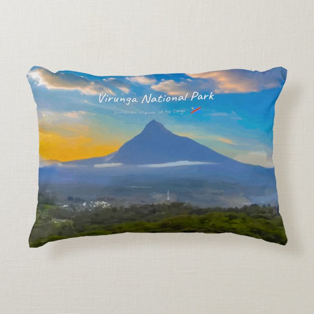 Nationaal park Virunga, DR Congo - Vulkaan Accent Kussen (Voorkant)