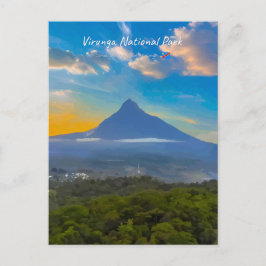 Nationaal park Virunga, DR Congo - Vulkaan Briefkaart