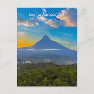 Nationaal park Virunga, DR Congo - Vulkaan Briefkaart