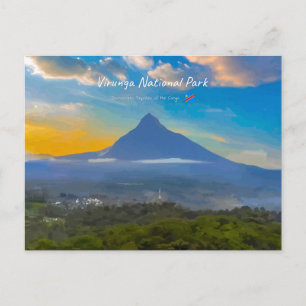 Nationaal park Virunga, DR Congo - Vulkaan Briefkaart