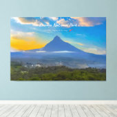Nationaal park Virunga, DR Congo - Vulkaan Canvas Afdruk (Insitu (Houten vloer))
