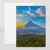 Nationaal park Virunga, DR Congo - Vulkaan Kaart (Voorkant / Achterkant)