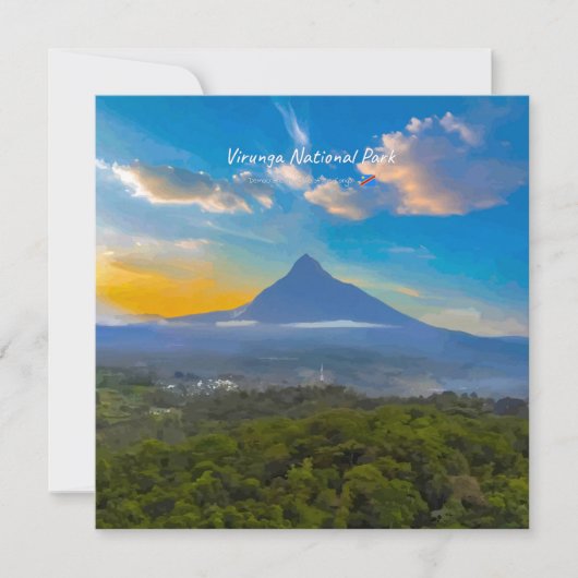 Nationaal park Virunga, DR Congo - Vulkaan Kaart (Voorkant)