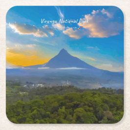 Nationaal park Virunga, DR Congo - Vulkaan Kartonnen Onderzetters